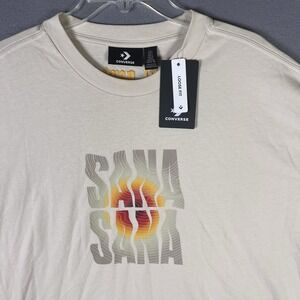 NWT Converse All Star Mi Gente Ivory Tshirt Size Large‎